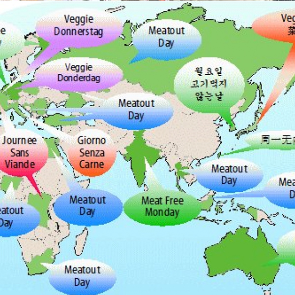 Mapa Meatless Monday